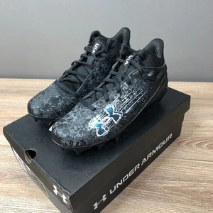 Under Armour Blur Select MC Jr Football Cleats Smoke Black 3027976-001 Sz 4Y - Picture 1 of 12