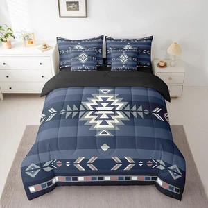 Twin Size Southwest Native Design 7 Piece Bedding Set Southwestern Geometric ... - Picture 1 of 7