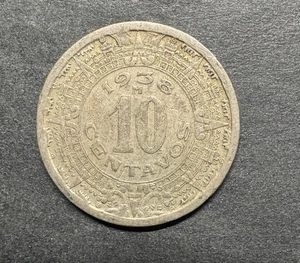 Mexico 1938 10 Centavos Copper-Nickel Rare Low Mintage 3.7 M Coin KM#432 - Picture 1 of 2