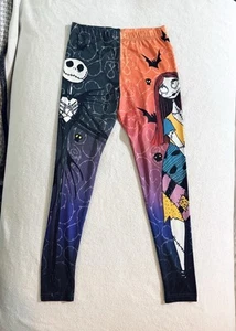 Disney Nightmare Before Christmas Jack Skellington and Sally Leggings Size M - Picture 1 of 6