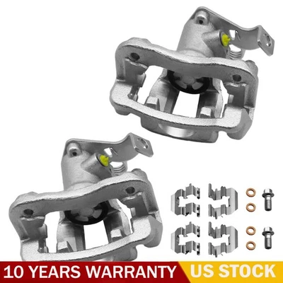 2PCS Rear Left Right Disc Brake Calipers w/Bracket For 2012-2017 Hyundai Accent Foto 1 de 4