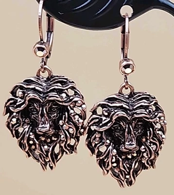 Pendientes León KIRKS FOLLY Chapados en Oro Rosa/Marcasita Foto 1 de 4