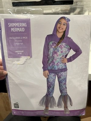 Brillante Disfraz de Sirena Halloween Fiesta Vestir Juegos con disfraces Nuevo Sudadera con Capucha Leggings. Foto 1 de 4