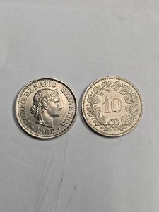 MONEDAS DE 10 RAPPEN SUIZAS 1968 y 1981 - envío gratuito - Imagen 1 de 2