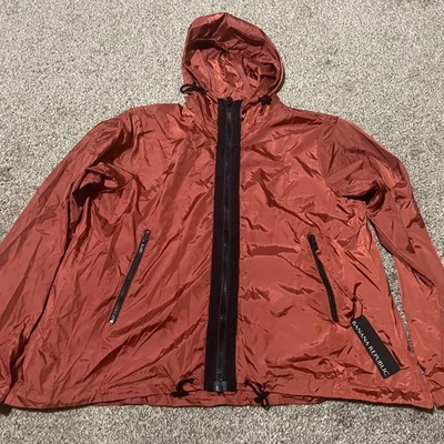 Chaqueta ligera con capucha naranja óxido Banana Republic para mujer talla S Foto 1 de 4