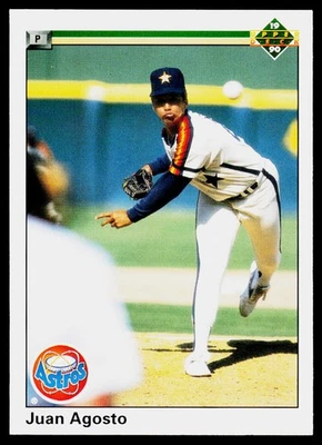 Juan Agosto, 1990 Upper Deck, #450, Houston Astros, - Image 1 of 2