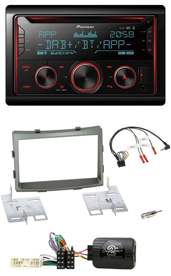 Pioneer 2DIN DAB Lenkrad Bluetooth USB CD Autoradio für SSangYong Rodius ab 2013 - Bild 1 von 4
