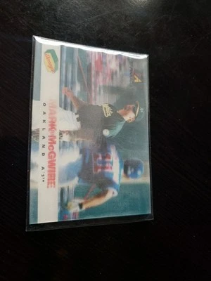 Tarjeta 1997 Pinnacle Denny's Holo Flix MLB #10/29 Mark McGwire Oakland Athletics Foto 1 de 2