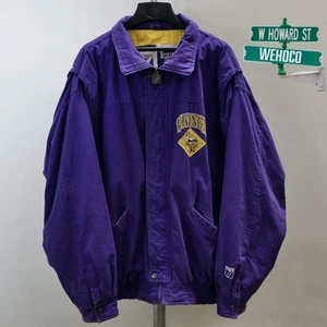Vintage NFL Minnesota Vikings Logo 7 Team Quilt Lined Full Zip Mens Jacket Size XL - Bild 1 von 13