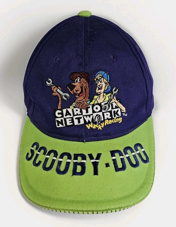 Vintage 90’s Scooby Doo Wacky Racing Promo Hat Cartoon Network Purple Youth  - Image 1 of 4