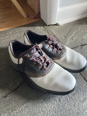 Zapatos de golf FootJoy Contour, talla 11 - marrón/blanco Foto 1 de 4