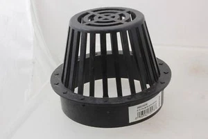 DRAINTECH 6" Domed Atrium Black Drain Grate For Landscape or Roof Drain 0663SDB - Picture 1 of 3