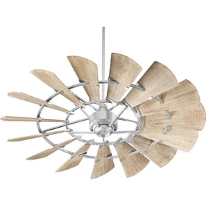 Quorum 60' 15 Blade Windmill Ceiling Fan, Galvanized - 96015-9 - Picture 1 of 1