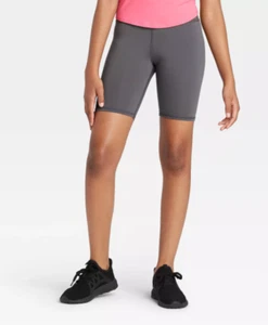 Girls' Mid-Rise Above Knee Bike Shorts 5"- All in Motion -Grey - XS (4/5) - S691 - Picture 1 of 4