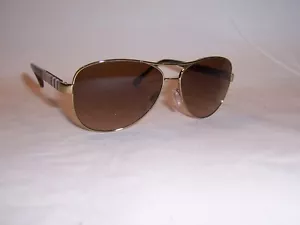 NEW BURBERRY SUNGLASSES BE 3080 114513 GOLD/BROWN GRADIENT AUTHENTIC - Picture 1 of 6