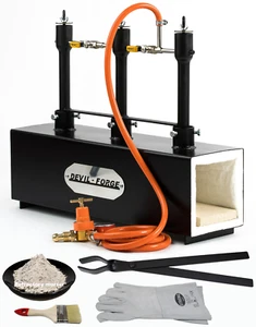 DFPROF3b GAS PROPANE FORGE Furnace Burner Knife Making Blacksmith Farrier - Imagen 1 de 12