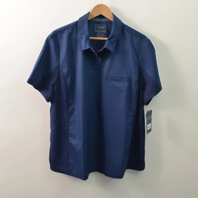 Cherokee Workwear Nuevo con Etiquetas Camisa Polo a Presión Revolution Para Mujer 2XL Azul Elastizada Foto 1 de 4