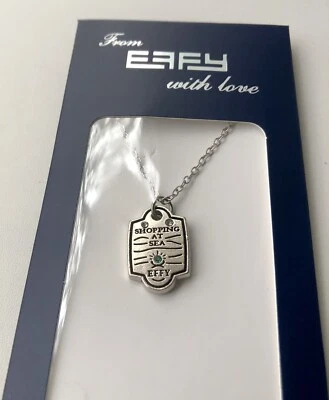 EFFY Love Shopping @ Sea 3 Cristal Crucero Colgante 21” Cadena Holanda América Nuevo en Paquete Foto 1 de 4