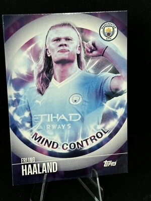 Haaland Manchester City 2023/24 Topps City Team Set MIND CONTROL #45 - Imagen 1 de 2