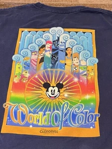 Walt Disney World Of Color Shirt Womens Medium Blue Mickey Short Sleeve - Picture 1 of 7