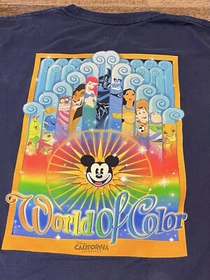 Camisa Walt Disney World Of Color Mujer Mediana Azul Mickey Manga Corta Foto 1 de 4