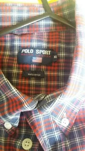 RALPH LAUREN Polo Sport Red/Blue/White Check Shirt XL - Picture 1 of 3