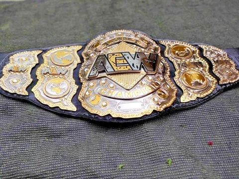 AEW HeavyWeight Wrestling Championship Replica Adult Title Brass Belt 2mm 4mm Cover
