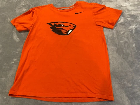 Oregon State Shirt Mens Medium Orange Nike Tee Athletic Cut Beavers NCAA Sports Cover