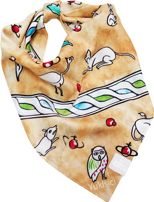 Pañuelo Vivienne Westwood Orbe Cerámica Animal Orbe Bordado Beige 50 cm Foto 1 de 4