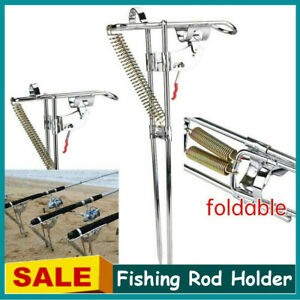 Automatic Spring Fishing Rod Rest Holder Portable Stainless Steel Fishing Gear
