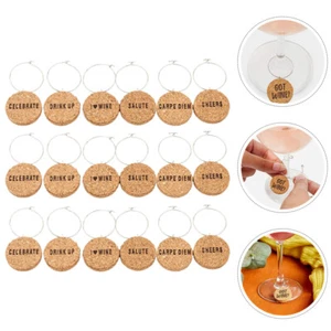 18 Pcs Weinglasmarkierungszubehör Trinkglas-Marker Glasanhänger Für Getränke - Bild 1 von 12