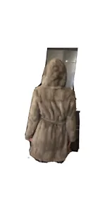 Abrigo visón gris talla S/M con cinturón - Imagen 1 de 13