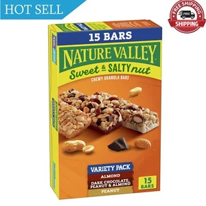Nature Valley Granola Bars, Sweet and Salty Nut, Variety Pack, 15 Bars, 18 OZ - Picture 1 of 10