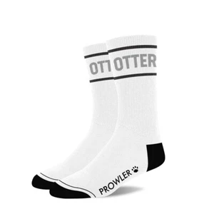 PROWLER FETISCH CREWSOCKEN WEISS BAUMWOLLE SLOGAN OTTERSOCKEN SCHWULE FETISCHSOCKEN - Bild 1 von 2