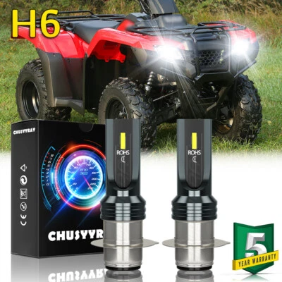 Kit de 2 faros LED H6M 6000K bombillas blancas para Honda Foreman 400 450 1997 - 2004 Foto 1 de 4
