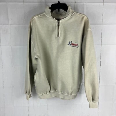 Мужской пуловер Worldwide Sportsman средний с длинным рукавом 1/4 на молнии кремовый Islamorada - Изображение 1 из 4