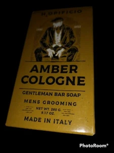 H2opificio Italy AMBER COLOGNE Soap, Triple Milled, Savon Extra Fin 9.17oz - Picture 1 of 1