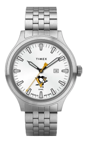 Men's Pittsburgh Penguins Watch Stainless Steel Top Brass Cover