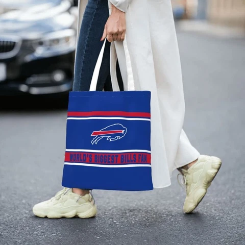 World's Biggest Buffalo Bills Fan, Women's Totes Canvas Shopping Bag,Handbag Cover