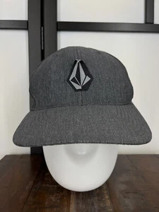 Volcom Hat Cap Fitted Adult Large Gray Stretch Polyester Blend Skater Beach - Picture 1 of 14