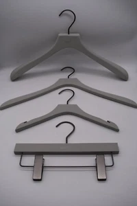 (2) Authentic Nike Grey Wood Hangers For Display, Advertising, Shorts, Jackets.. - Picture 1 of 20
