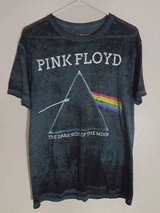 A002 Para hombres Pink Floyd Burnout Gráfico Camiseta Verde Azulado Banda Arco Iris Camisa Talla M - Imagen 1 de 5