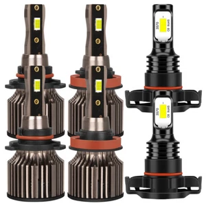 For GMC Yukon XL 2015-2019 6X 6000K LED Headlights + Fog Light Bulb Combo Kit Q7 - Picture 1 of 22