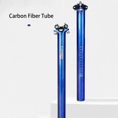 Tubo de tija de sillín de bicicleta de fibra de carbono MTB ciclismo carreras carretera bicicleta tija de sillín 27,2 mm Foto 1 de 4