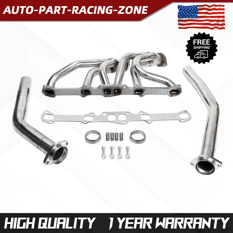 L6 144/170/200/250 CID Stainless Steel Performance Exhaust Headers for Ford Merc - Image 1 of 4