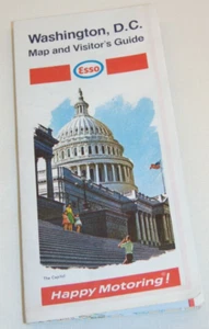 1969 ESSO Washington DC Map & Visitor's Guide Travel Road Map - Picture 1 of 10