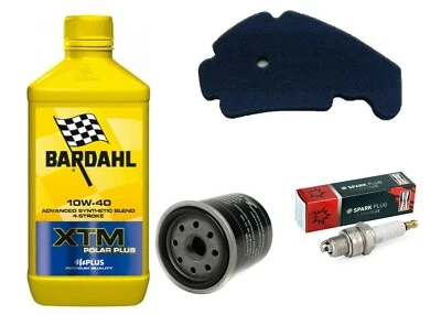 BARDAHL / PIAGGIO / CHAMPION Tagliando Piaggio Beverly I E 250 Bardahl XTM filtro olio aria ORIGINAL candela