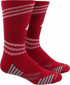 Adidas Speed Mesh Traxion Athletic Crew Socks, Mens Shoe Size 6.5-9, M Red M60