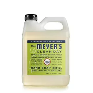 Mrs. Meyer's Clean Day Liquid Hand Soap Refill Biodegradable Lemon Verbena, 33oz - Picture 1 of 5