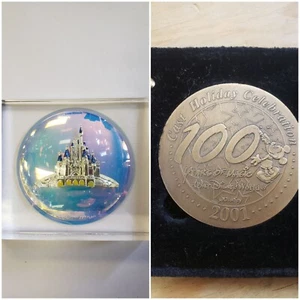 Walt Disney 100 Jahre Magie Feier Münze & Pin & Glas Feier #R116 - Bild 1 von 11